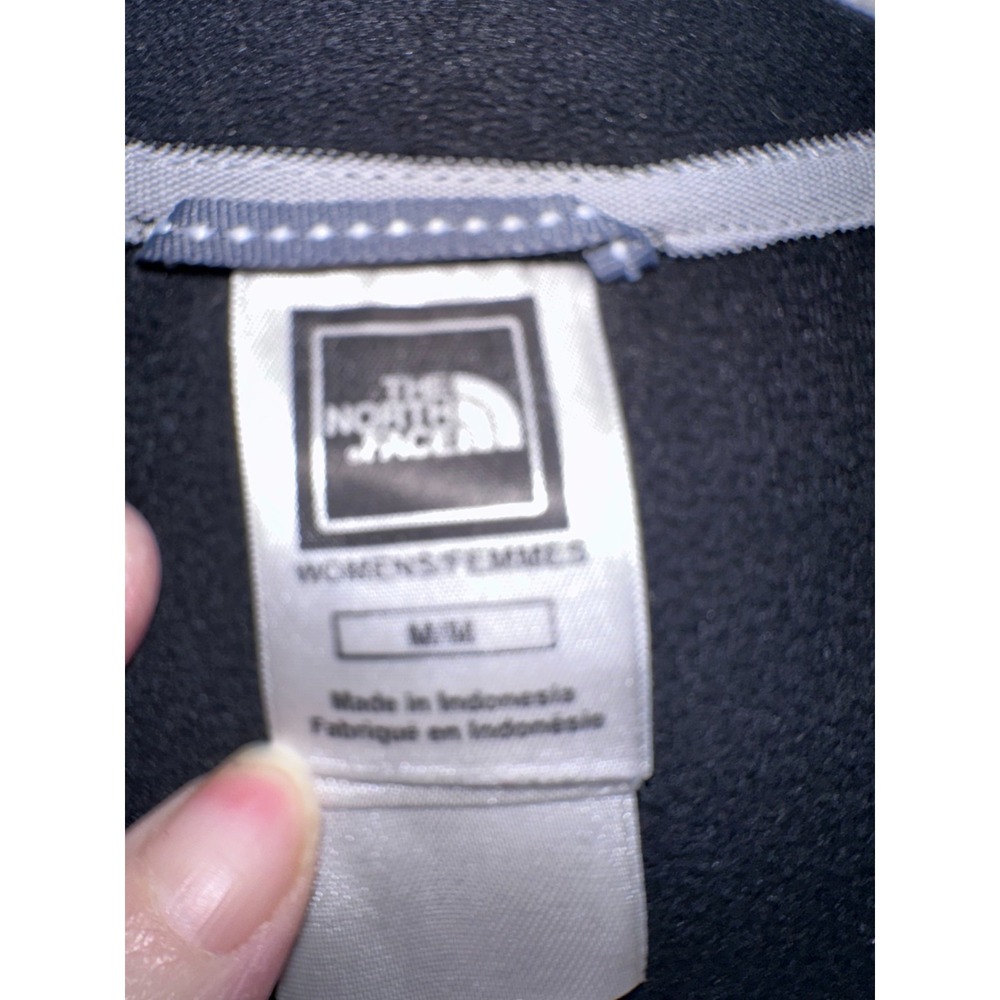 The North Face TKA 100 1/4 Zip Up Fleece Jacket Size Black Women M - Picture 6 of 9